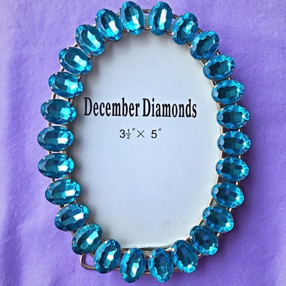 December Diamonds Blue Crystal Picture Frame